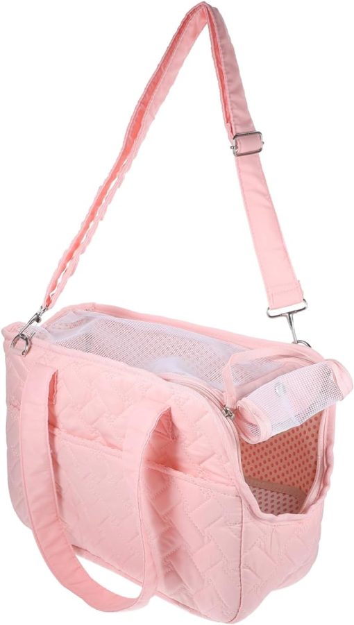 Best Pet Messenger Canvas Travel Carrier Tote Pink GLPBAGPI02